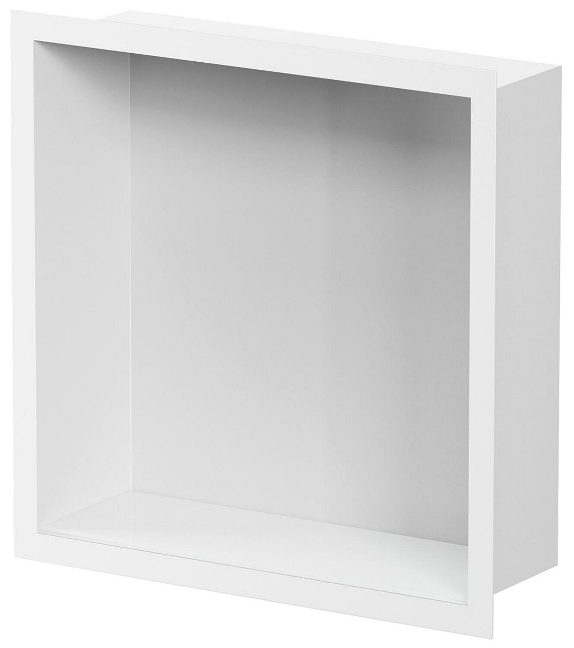 Wandnische für den Nassbereich mit Einbaurahmen und Dichtmanschette 324x324x100mm, weiß pulverbeschichtet
