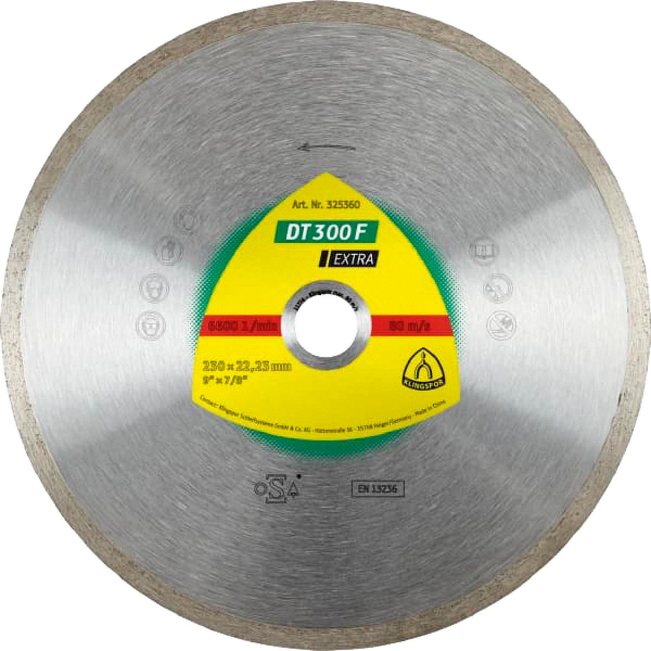 Diamant-Trennscheibe KLINGSPOR DT 300 F EXTRA 125 x 22,23 mm geschlossener Rand Diamant-Trennscheibe KLINGSPOR DT 300 F EXTRA 125 x 22,23 mm geschlossener Rand