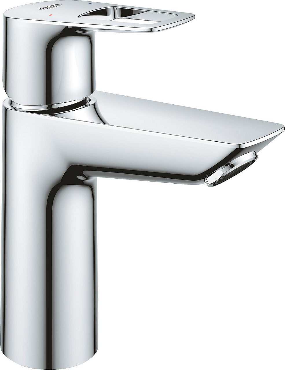 Waschtischmischer Grohe Bauloop M-Size Ausladung 109 mm chrom Push-Open Ablauf