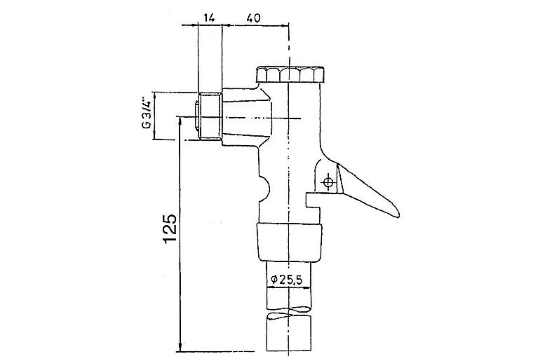 Ablauf Benkiser komplett für WC-Druckspüler 3/4", 90mm lang