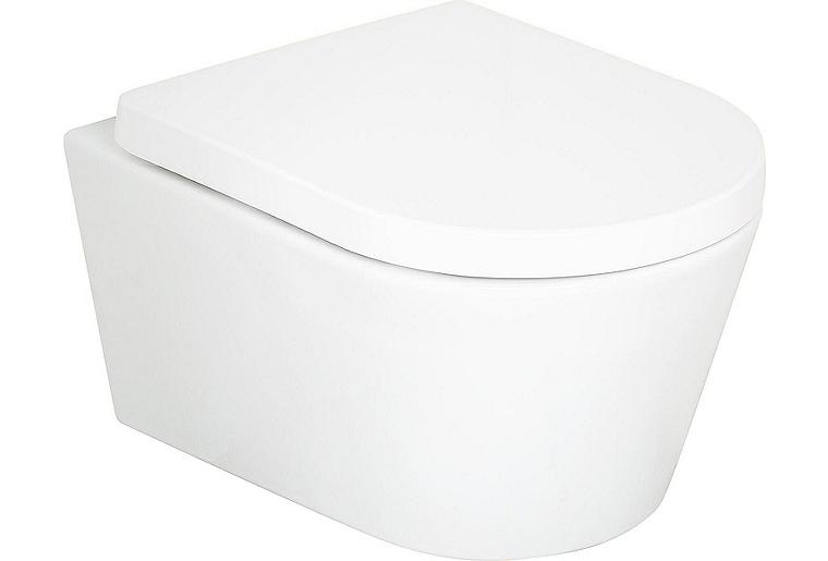 Wand-Tiefspül-WC Kureika BxHxT: 360x320x540 mm Spülrandlos Keramik weiß Wand-Tiefspül-WC Kureika BxHxT: 360x320x540 mm Spülrandlos Keramik weiß