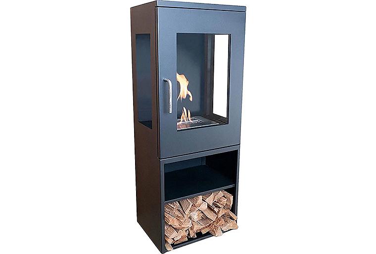 Ethanol-Kaminofen CACHFIRES Cheyenne, Stahl Schwarz, 2 KW