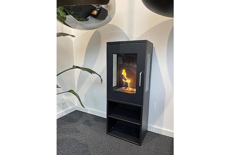 Ethanol-Kaminofen CACHFIRES Cheyenne, Stahl Schwarz, 2 KW
