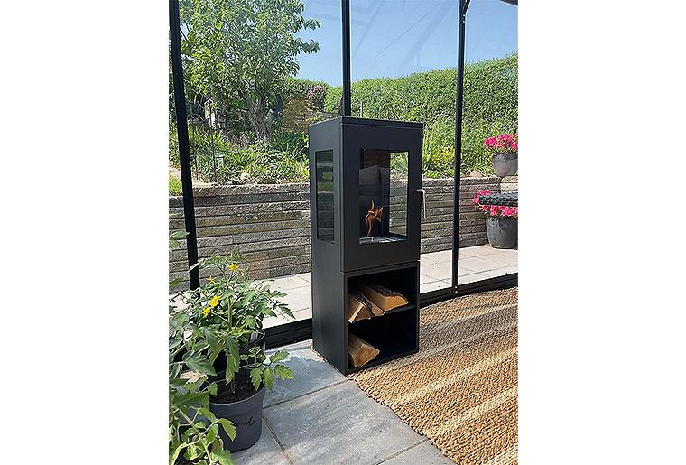 Ethanol-Kaminofen CACHFIRES Cheyenne, Stahl Schwarz, 2 KW