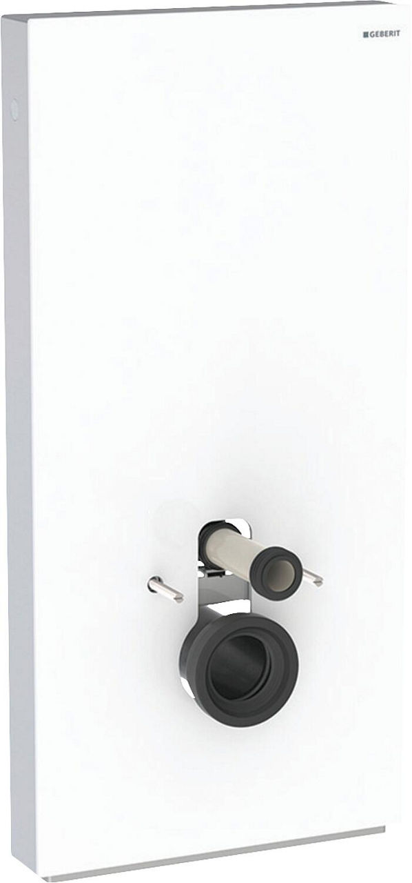 GEBERIT Monolith Plus Sanitärmodul für Wand-WC 101cm, Glas weiß/Aluminium