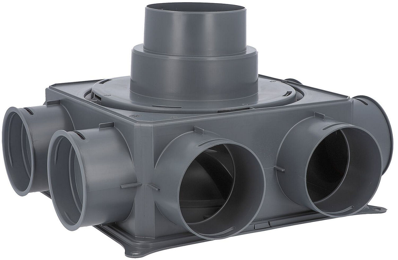 Luftverteiler Wolf, mini DN 125, 8 Anschlüsse DN 75, 2577835 Luftverteiler Wolf, mini DN 125, 8 Anschlüsse DN 75, 2577835
