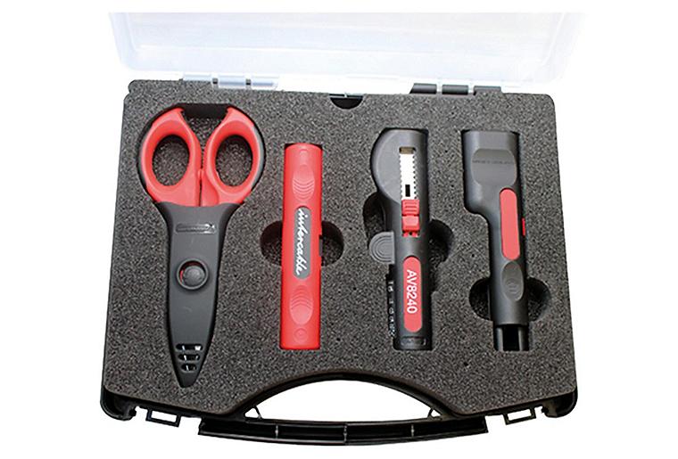 Handwerker-Set, 4-teilig im Kunststoffkoffer, SETQUADRO Handwerker-Set, 4-teilig im Kunststoffkoffer, SETQUADRO