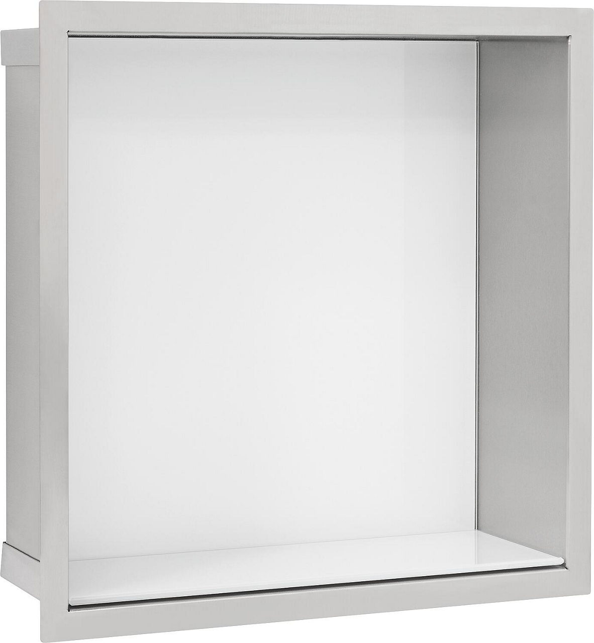 Wandnische BxHxT: 324x324x150 mm weiße Glasrückwand