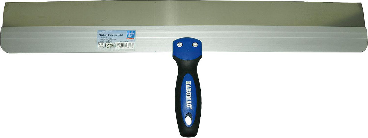 Flächen-Dekospachtel 600mm Haromac, mit Softgriff und Alurücken Flächen-Dekospachtel 600mm Haromac, mit Softgriff und Alurücken