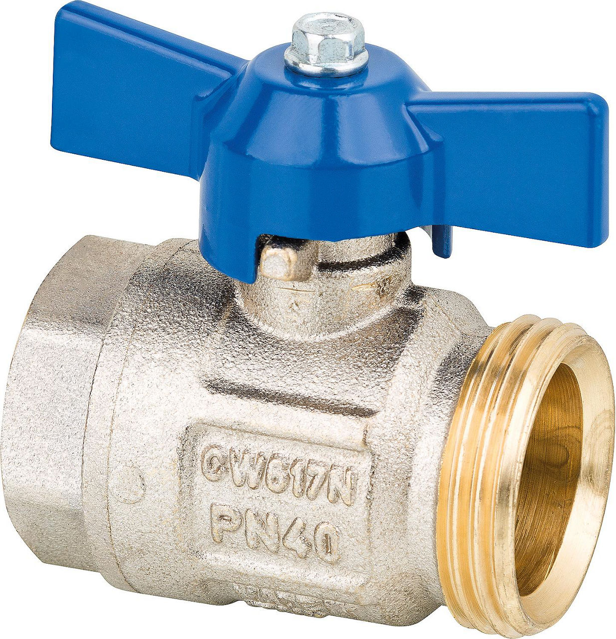 Kugelhahn ohne Verschraubung DN25(1")IGxDN32(11/4")AG, rot Kugelhahn ohne Verschraubung DN25(1")IGxDN32(11/4")AG, rot