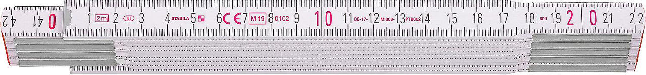 Holz-Gliedermaßstab Stabila Typ 1607, 2m