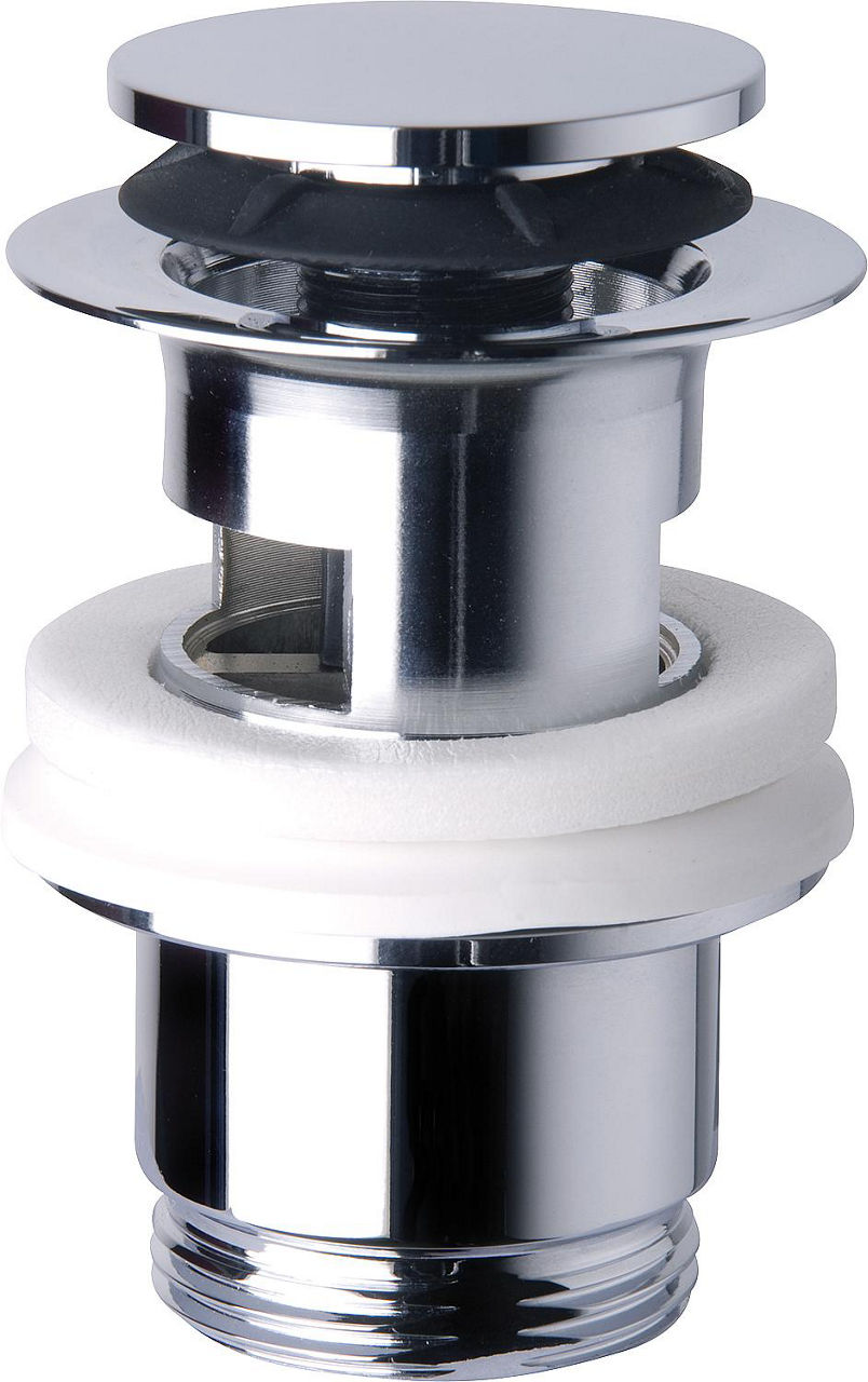 Schaftventil "Klicker" mit Überlauf und großem Stopfen, Ø 65 mm x 1 1/4" x 60 mm Schaftventil "Klicker" mit Überlauf und großem Stopfen, Ø 65 mm x 1 1/4" x 60 mm