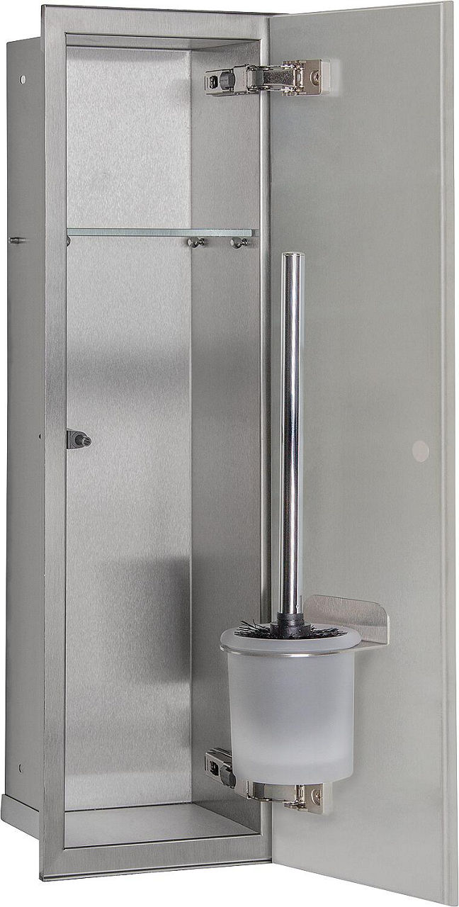 WC-Einbaucontainer Edelstahl Höhe 600, 1 Türe befliesbar, rechts WC-Einbaucontainer Edelstahl Höhe 600, 1 Türe befliesbar, rechts