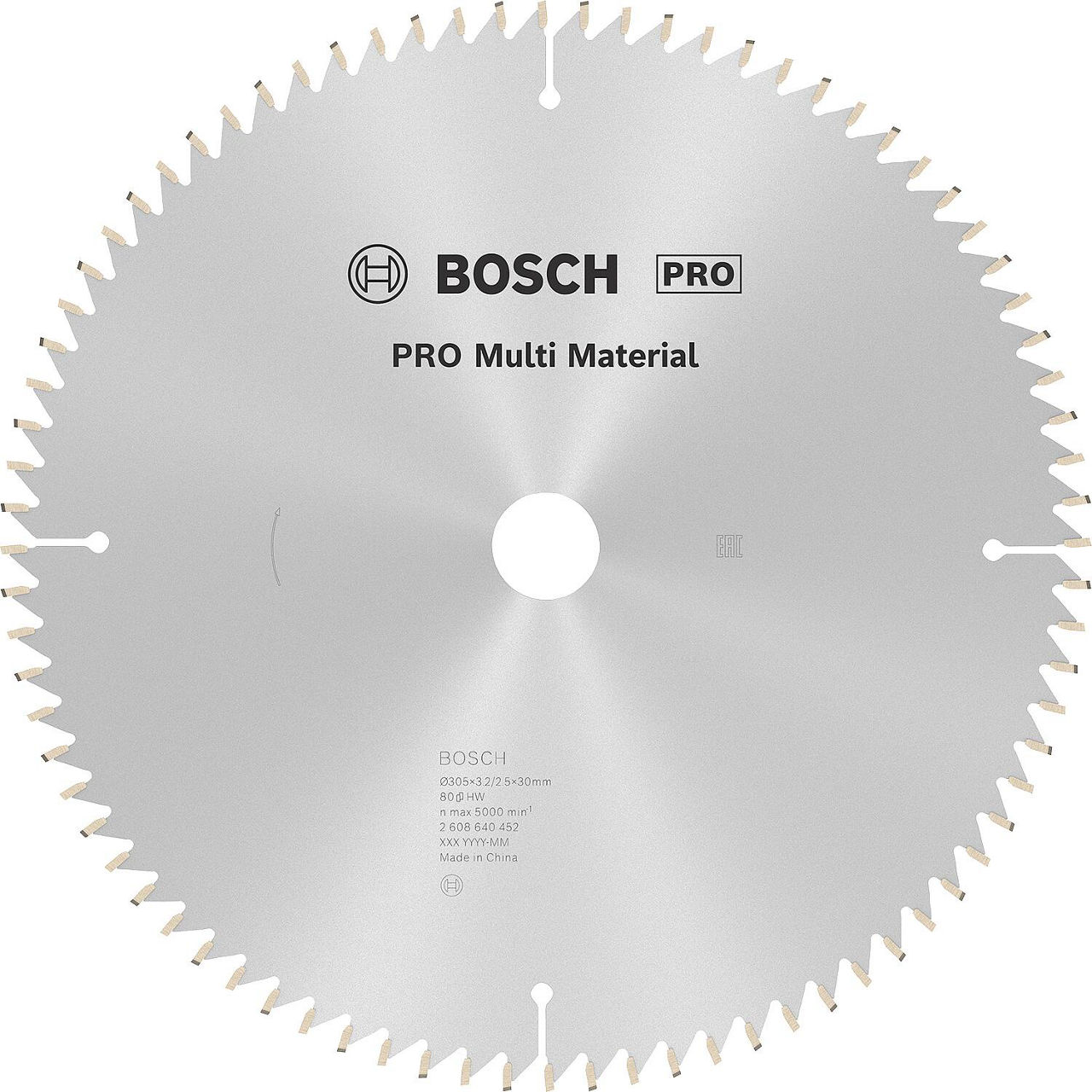 Kreissägeblätter BOSCH D= 305 x 30 mm, 80 Zähne zum Sägen von Aluminium Kreissägeblätter BOSCH D= 305 x 30 mm, 80 Zähne zum Sägen von Aluminium