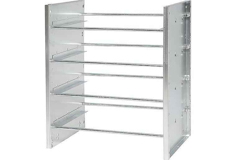 Regalsystem für Fittingskoffer mittelgroß 4-reihig Stahlblech 2mm feuerverzinkt 770 x 660 x 490mm Regalsystem für Fittingskoffer mittelgroß 4-reihig Stahlblech 2mm feuerverzinkt 770 x 660 x 490mm