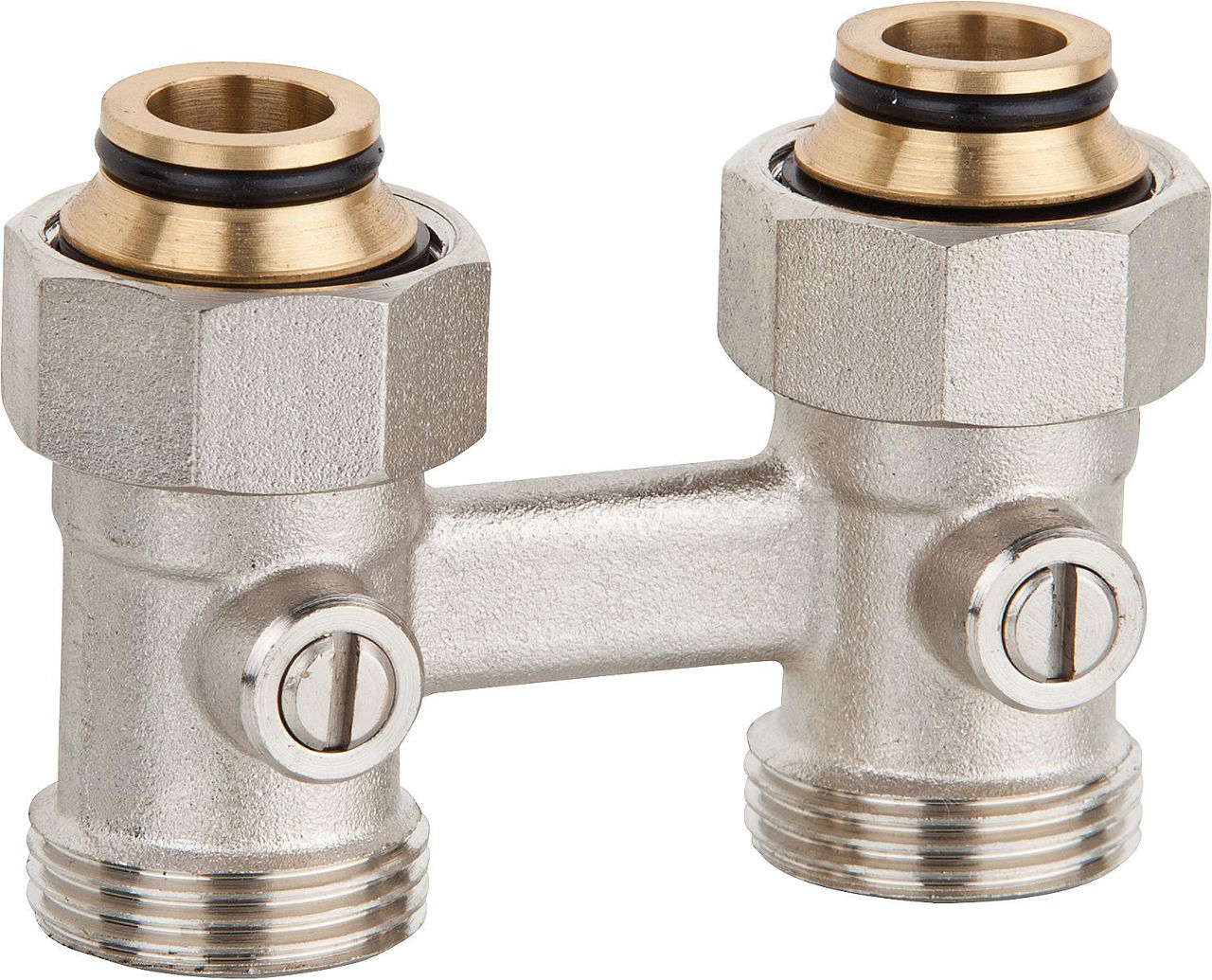 Doppelkugelhahnverschraubung Zweirohrsystem 3/4"IG Durchgang mit Eurokonus Doppelkugelhahnverschraubung Zweirohrsystem 3/4"IG Durchgang mit Eurokonus