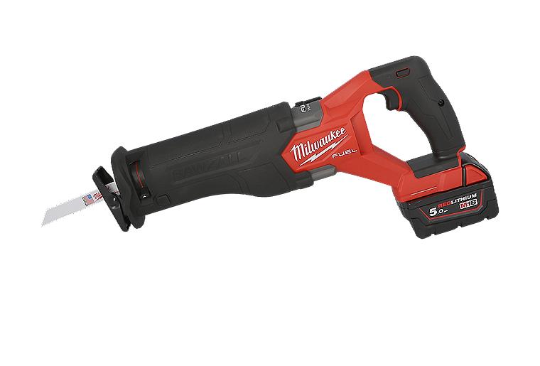 Akku-Säbelsäge Milwaukee M18 FSZ100P-502P 18 V mit 2x 5,0 Ah Akkus, Ladegerät und Transportkoffer inkl. 95 Säbelsägeblätter