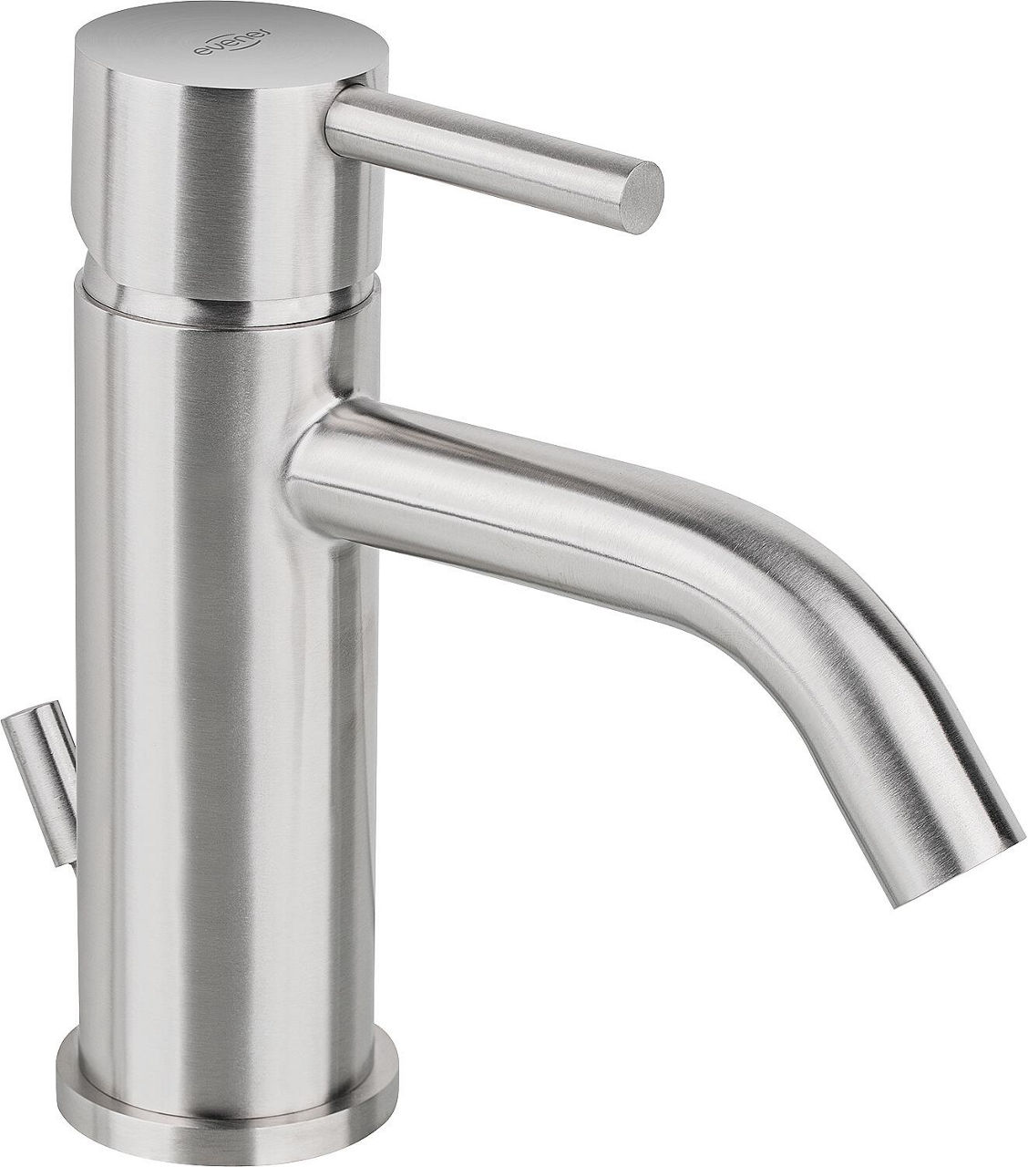 Waschtischmischer Inox Round Ausladung 124 mm Edelstahl matt Waschtischmischer Inox Round Ausladung 124 mm Edelstahl matt