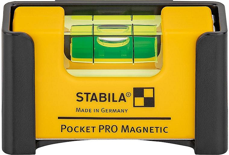 Wasserwaage Stabila Pocket Pro magnetic, 7cm, mit Magnetsystem und Gürtel-Clip Wasserwaage Stabila Pocket Pro magnetic, 7cm, mit Magnetsystem und Gürtel-Clip