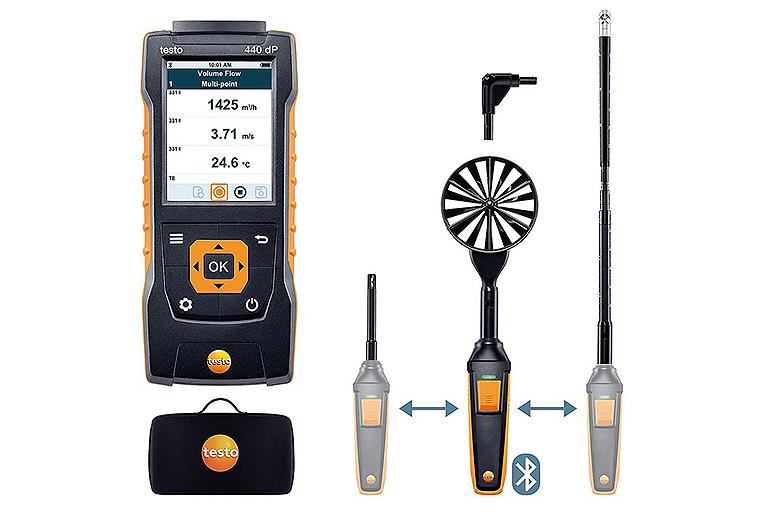 Strömungs-KombiSet 2 testo 440 delta P 0563 4410 Strömungs-KombiSet 2 testo 440 delta P 0563 4410