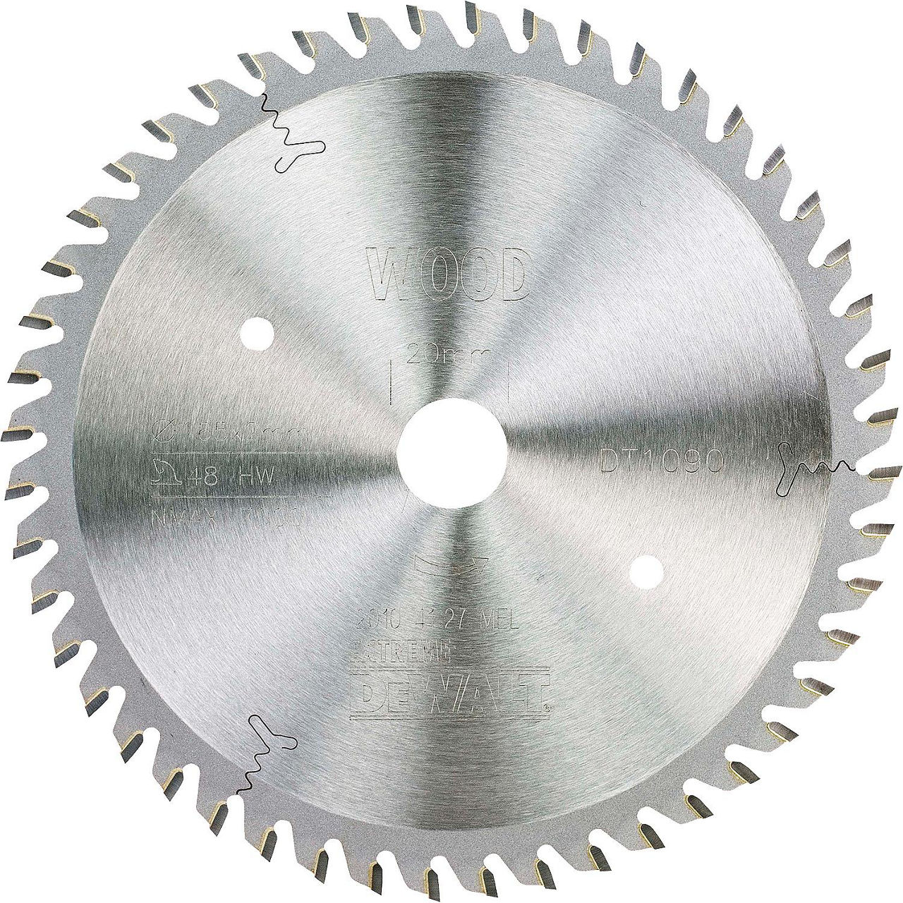 Kreissägeblatt DeWalt Ø165x20x1,6mm mit 48 Zähnen Kreissägeblatt DeWalt Ø165x20x1,6mm mit 48 Zähnen