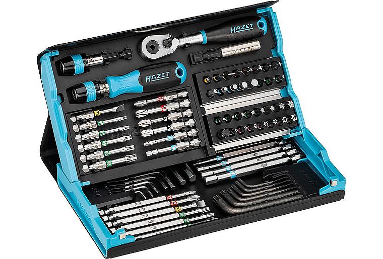 Bit-Set HAZET SmartCase 1/4" 73-teilig mit Bithalter und Bit-Knarre