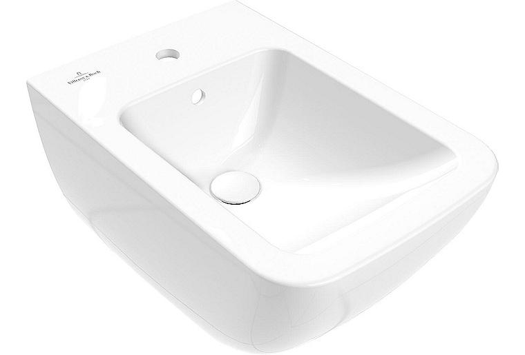 Wand-Bidet V&B Venticello, 1 Hahnloch, mit Überlauf, weiß Wand-Bidet V&B Venticello, 1 Hahnloch, mit Überlauf, weiß
