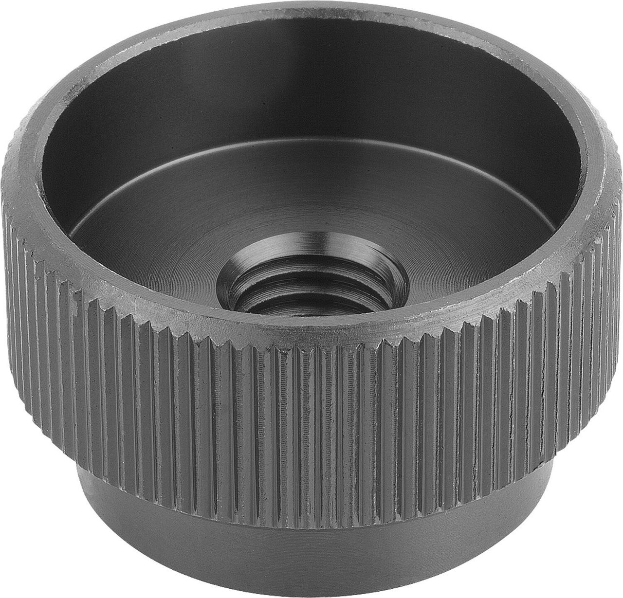 Rändelmutter Kipp DIN 6303 Innengewinde M 5 Stahl