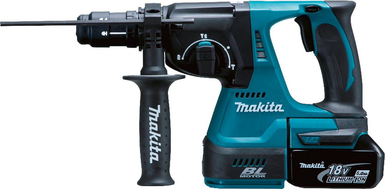 Akku-Bohr- und Meißelhammer Makita DHR243RTJ 18V mit 2x 5,0 Ah Akkus und Ladegerät Akku-Bohr- und Meißelhammer Makita DHR243RTJ 18V mit 2x 5,0 Ah Akkus und Ladegerät
