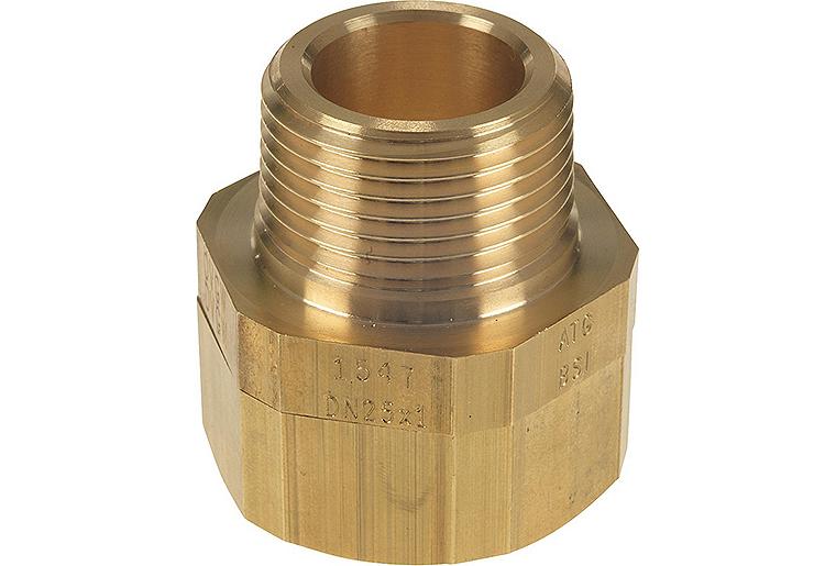 Verschraubung für Wellrohr DN32 (11/4") x DN25 (1") AG