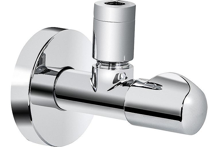 Eckventil Serie Linea 1/2" x 3/8" mit Rosette Eckventil Serie Linea 1/2" x 3/8" mit Rosette