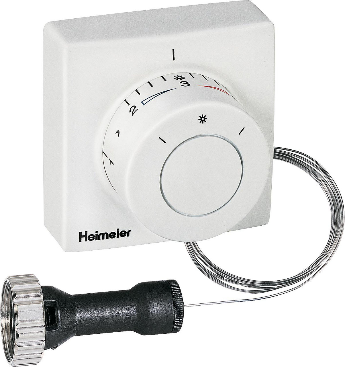 Heimeier Thermostat-Kopf F Ferneinsteller weiß, Kabilarrohrlänge 2m, 0-27°C Heimeier Thermostat-Kopf F Ferneinsteller weiß, Kabilarrohrlänge 2m, 0-27°C