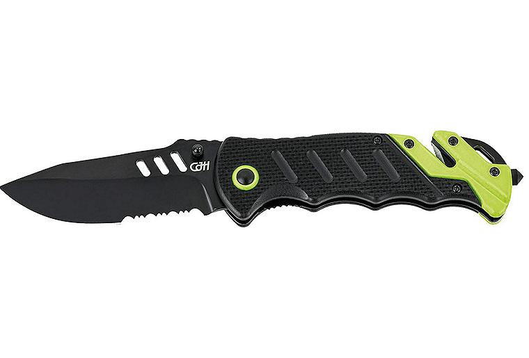Rettungsmesser CJH 44115 Edelstahl 440A, Griff gelb Rettungsmesser CJH 44115 Edelstahl 440A, Griff gelb