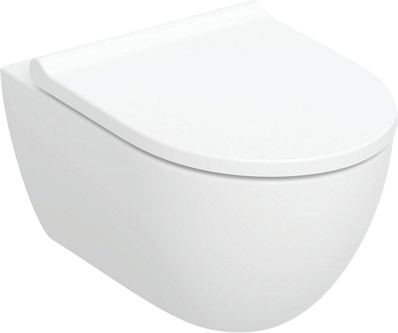 Combi-Pack Geberit Acanto Wand-Tiefspül-WC, weiß, spülrandlos WC-Sitz Softclose, QuickRelease, TurboFlush, KeraTect
