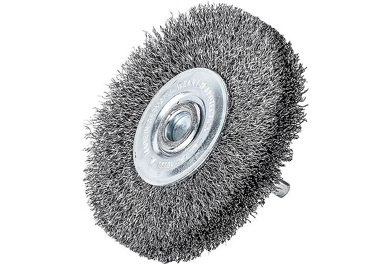 Rundbürste Edelstahldraht gewellt 0,20mm Ø70mm mit 6mm Schaft