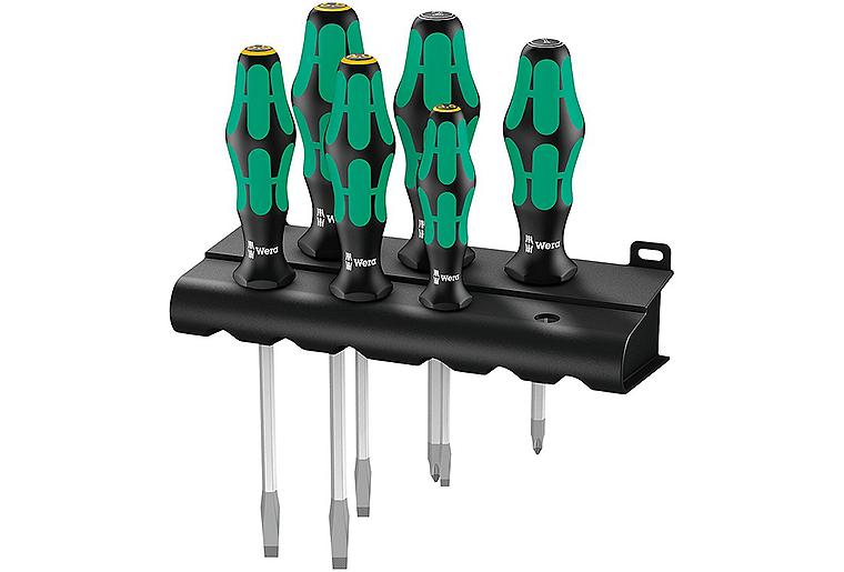 Schraubendreher-Satz Wera 334/355/6 Rack, Kraftform Plus, 6-teilig