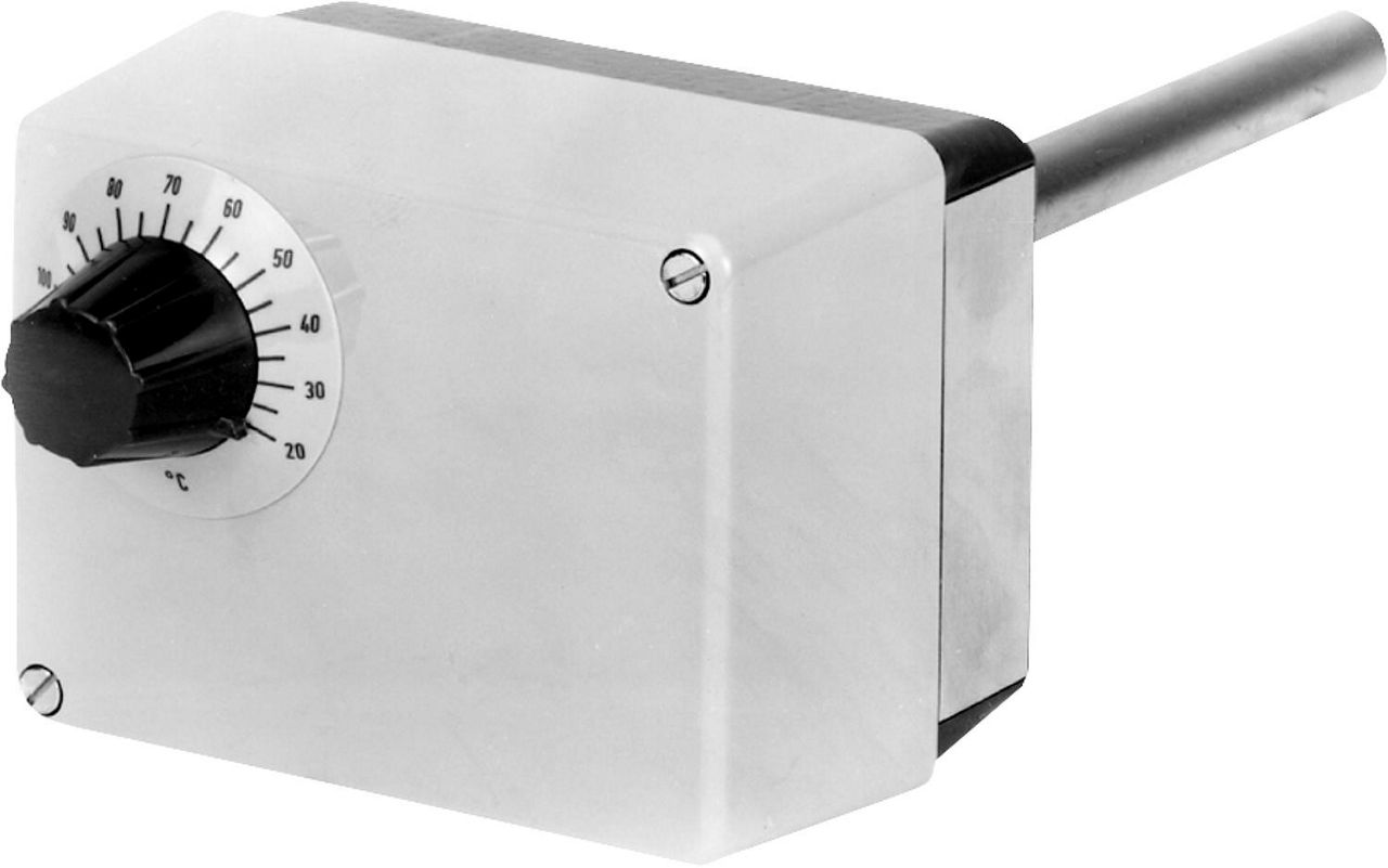 Aufbau-Thermostat ATHs-120 230 V., Regelbereich 20-150° Tauchrohr 15 x 150 mm CuZn