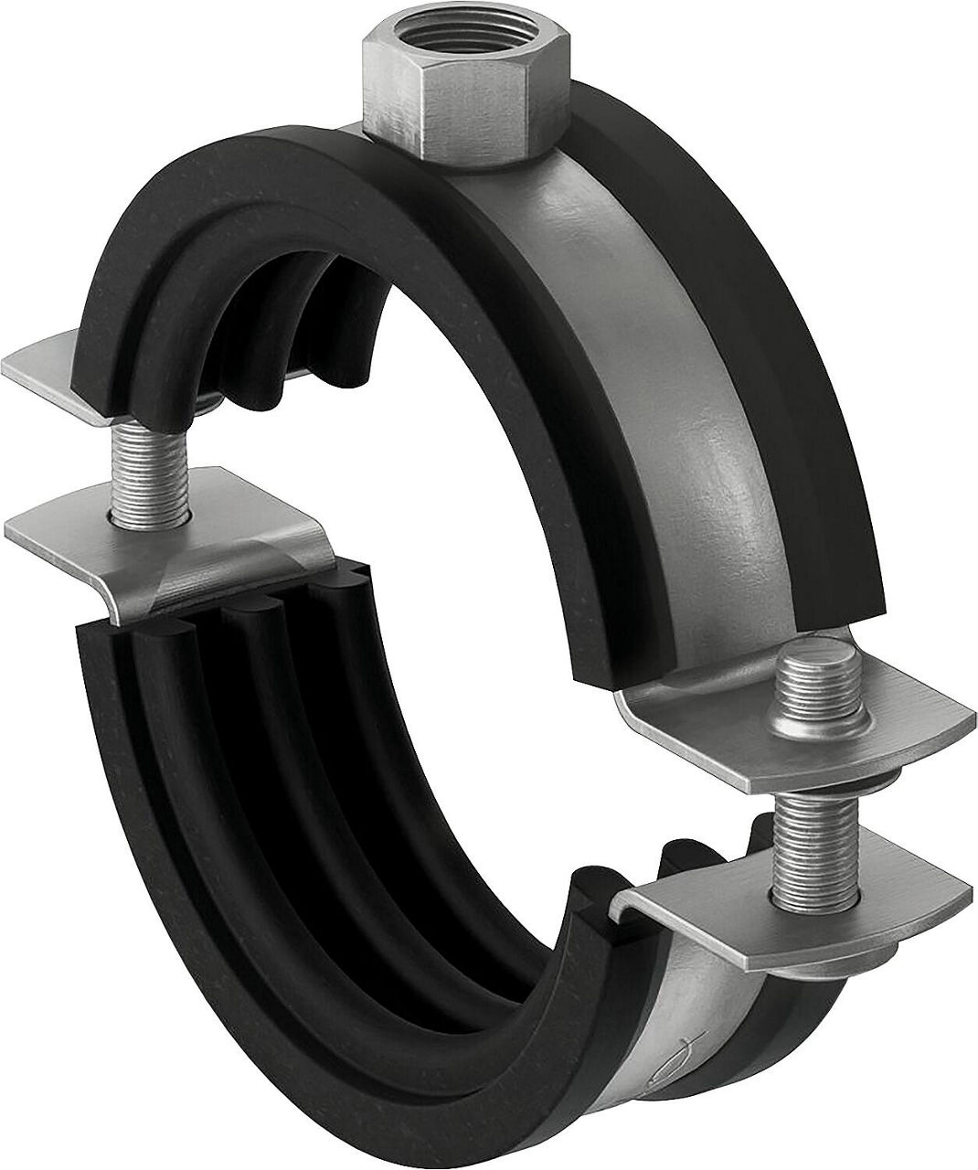 Zweischraubenschelle Inox Edelstahl A4 31/2", 95-103 mm, M8+M10 Zweischraubenschelle Inox Edelstahl A4 31/2", 95-103 mm, M8+M10