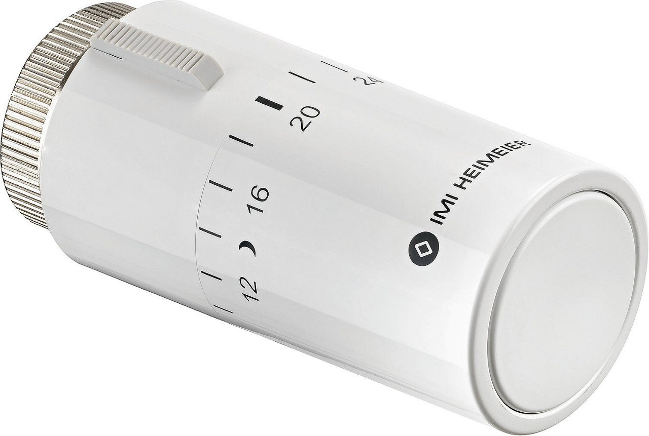 Thermostatkopf Heimeier Typ Halo, weiß RAL 9016 mit 0-Stellung Thermostatkopf Heimeier Typ Halo, weiß RAL 9016 mit 0-Stellung