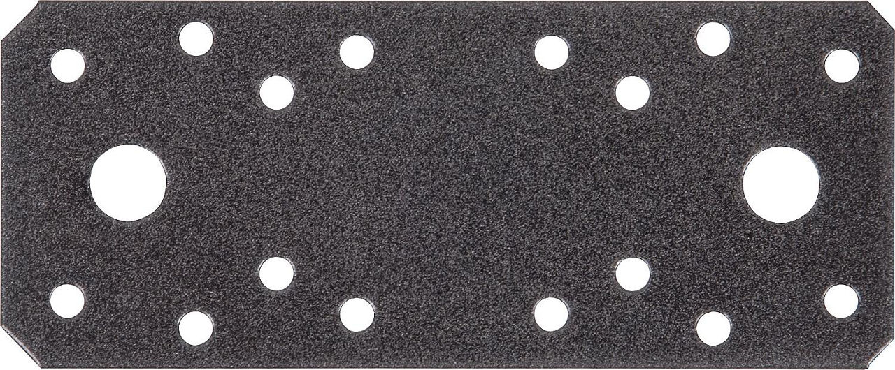 Flachverbinder DURAVIS® 133 x 55 x 2,5 mm, Material: Stahl, sendzimirverzinkt, Oberfläche: schwarz-diamant Flachverbinder DURAVIS® 133 x 55 x 2,5 mm, Material: Stahl, sendzimirverzinkt, Oberfläche: schwarz-diamant