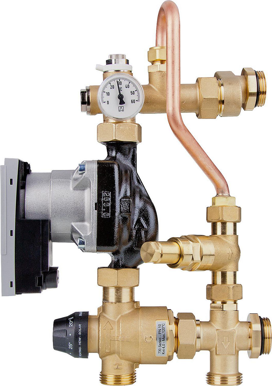 Fußbodenregeleinheit Easyflow Thermo, 20-45°C, Wilo Para 15/6 SC