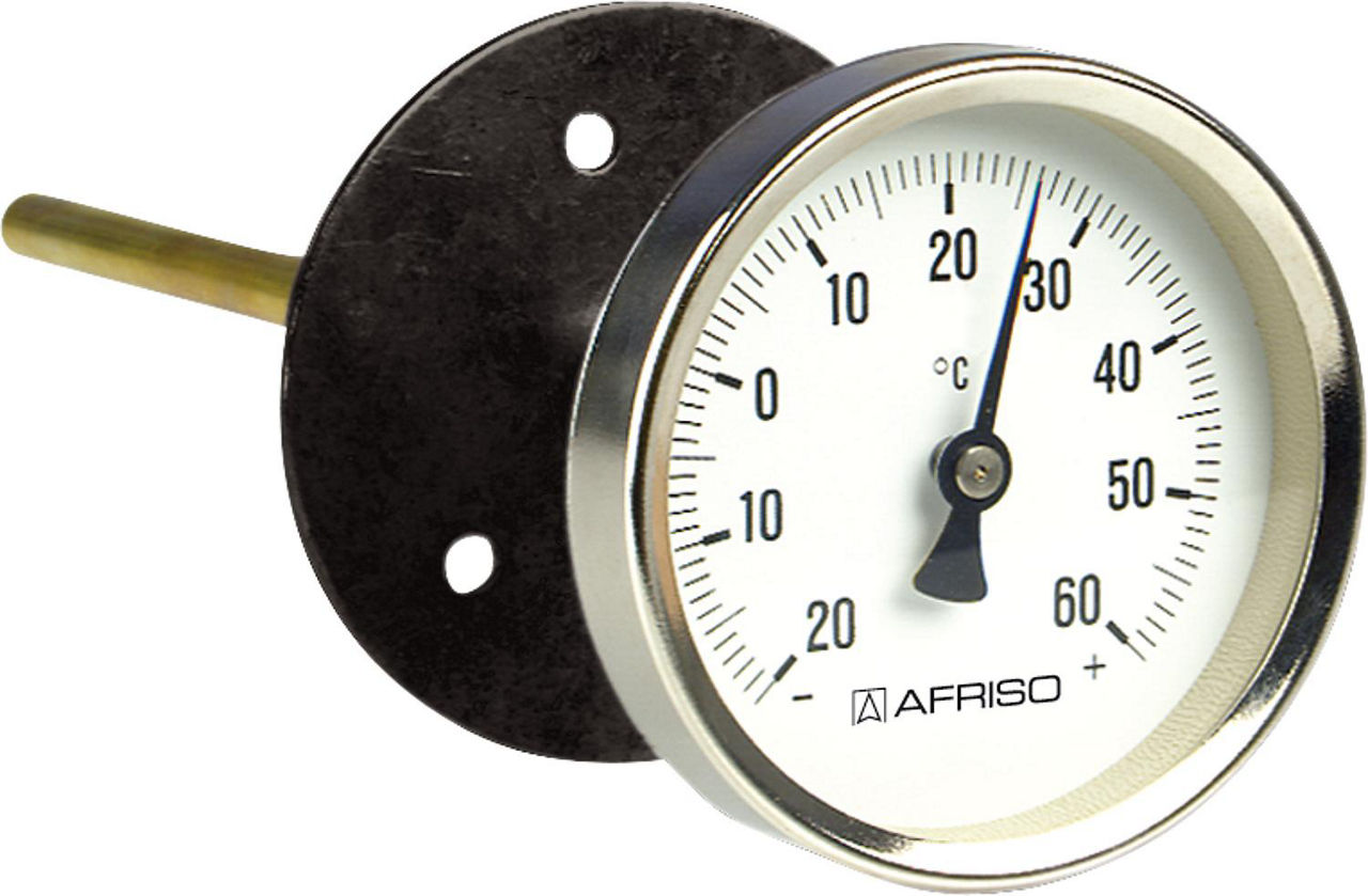 Luftkanalthermometer Stahlblech verzinkt 100DN Schaftlänge 150mm, -20/+60°C Luftkanalthermometer Stahlblech verzinkt 100DN Schaftlänge 150mm, -20/+60°C