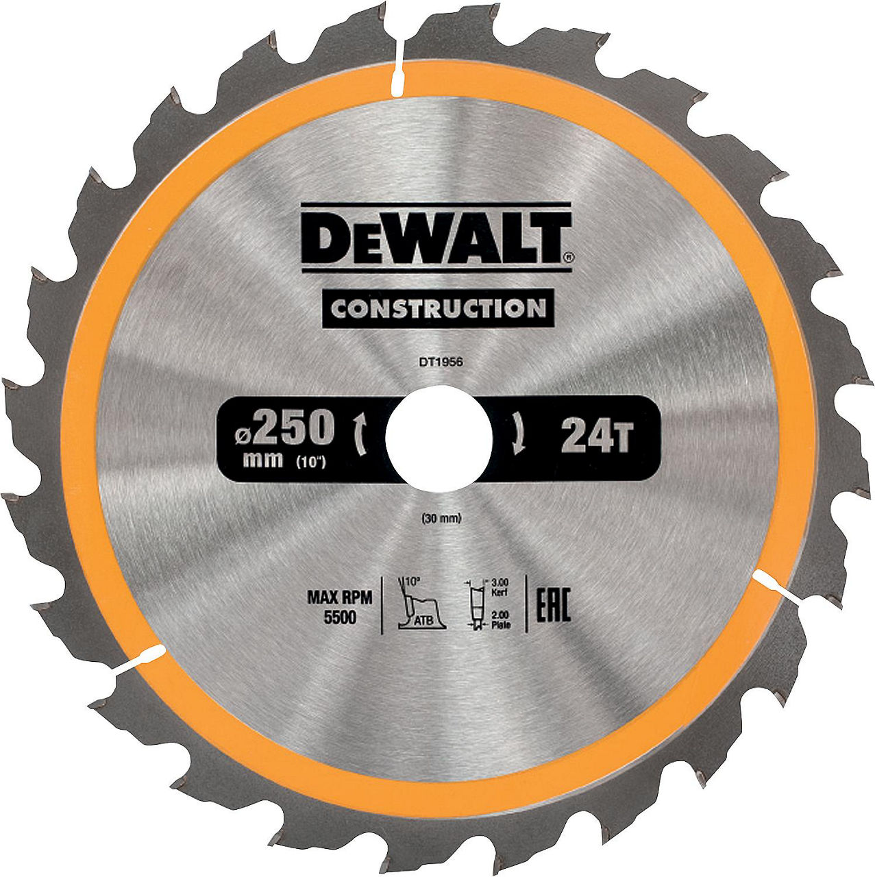 Kreissägeblatt Ø 250 x 30 mm mit 48 Wechselzähnen, passend zu DeWalt DW743N/DW745 Kreissägeblatt Ø 250 x 30 mm mit 48 Wechselzähnen, passend zu DeWalt DW743N/DW745