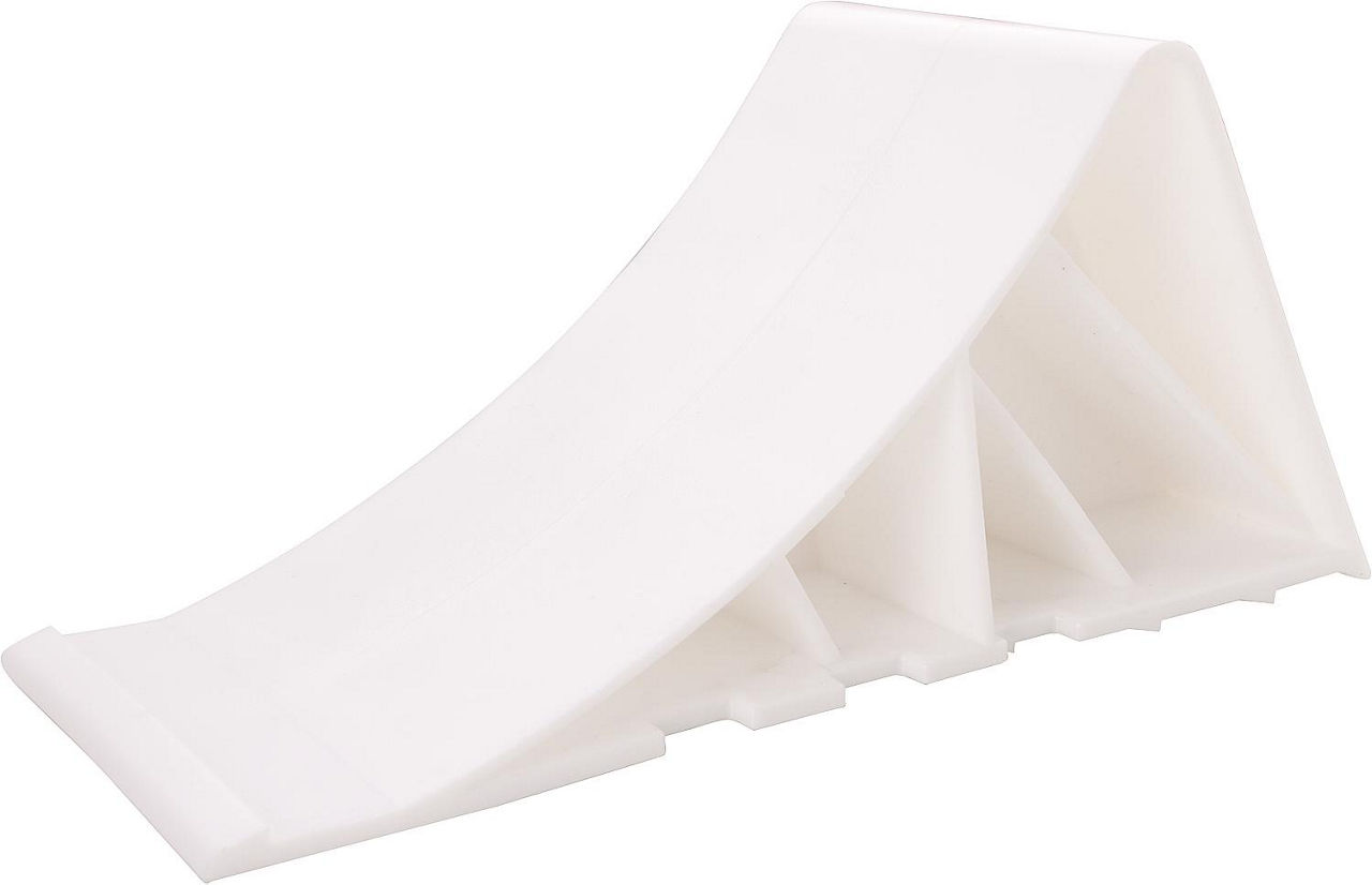 Hemmschuh aus Kunststoff, weiß, 90 mm Hemmschuh aus Kunststoff, weiß, 90 mm