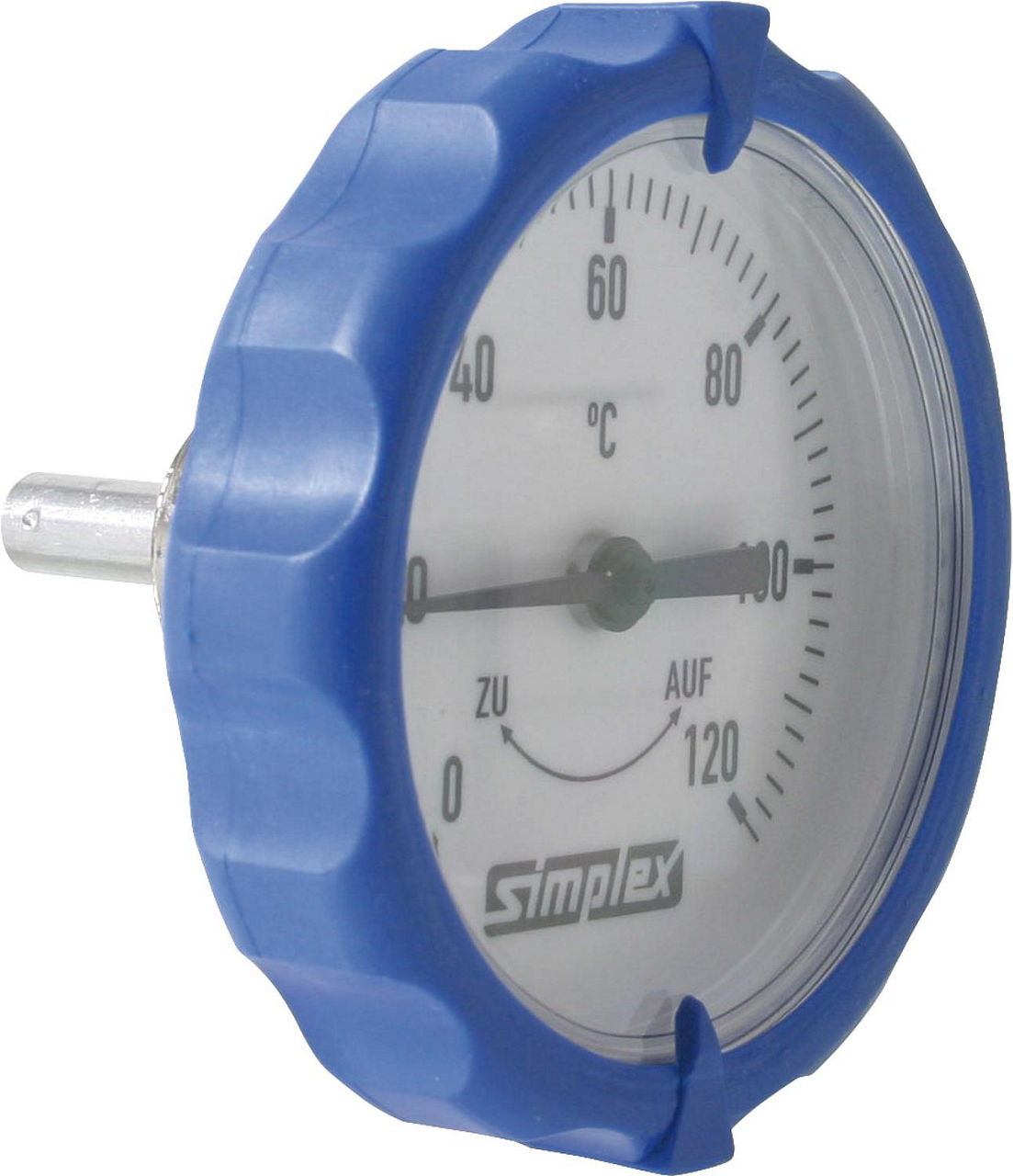 Thermometergriff rund integrierter Thermometer Ø 63 mm in Blau Thermometergriff rund integrierter Thermometer Ø 63 mm in Blau