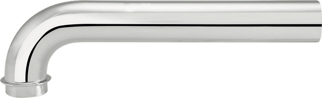 Abgangsbogen 90° 32x250mm, mit Bördelrand Edelstahl verchromt Abgangsbogen 90° 32x250mm, mit Bördelrand Edelstahl verchromt