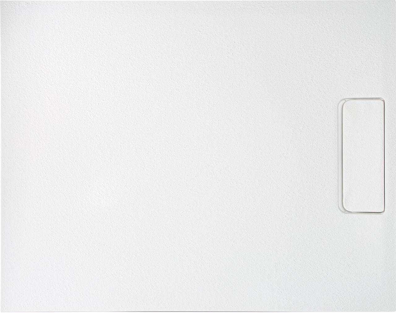 Duschwanne Douron 1400x35x800 mm mit Steinstruktur Mineralguss weiß matt Abl. 52 mm