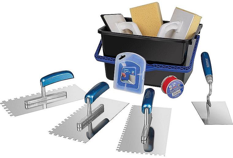 Fliesenleger-Set HAROMAC® 10-teilig im Eimer Fliesenleger-Set HAROMAC® 10-teilig im Eimer