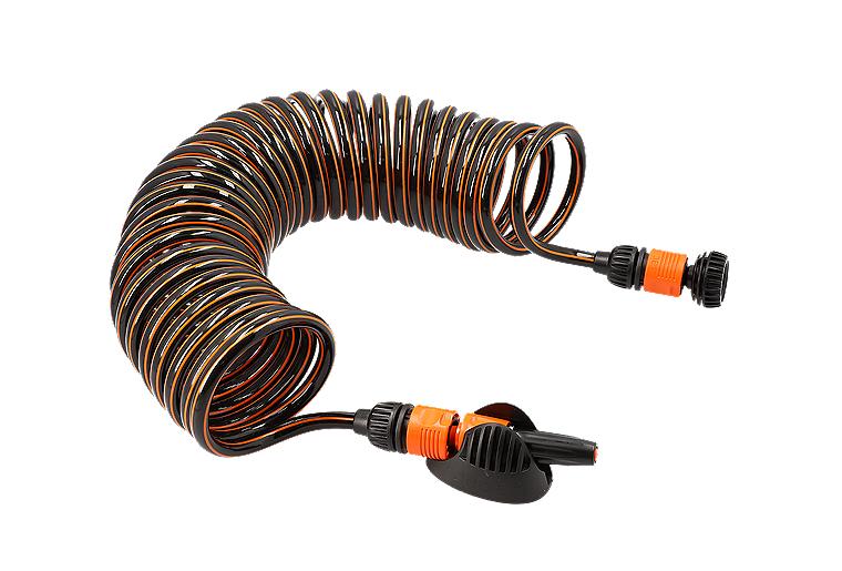 Spiralschlauch-Set 10m mit Spritze und Hahnstück DN20(3/4") Spiralschlauch-Set 10m mit Spritze und Hahnstück DN20(3/4")