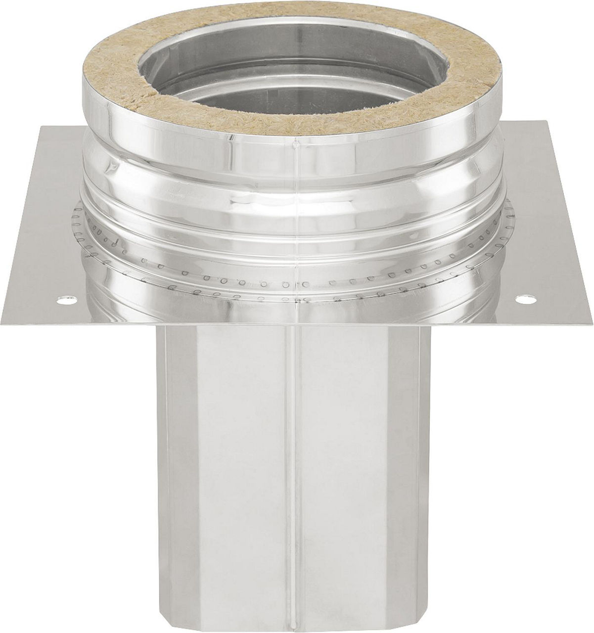 Doppelwandiges Abgassystem Schachtverlängerung (240x240)x 250mm, Platte 400x400mm, DN250